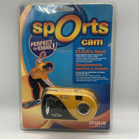Argus Sports Cam Digital Camera NOS Sealed - Read Rubber Not In Good Condition - Picture 1 of 11
